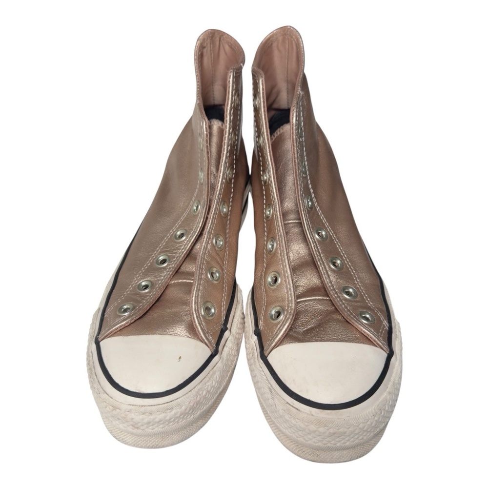 Women's Chuck Taylor All Star Lift Metallic Leather High Top SZ 8 562773C - Picture 4 of 12